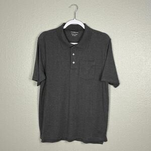 Croft & Barrow Grey Easy Care Size Medium Polo Style Men’s Cotton Blend Shirt